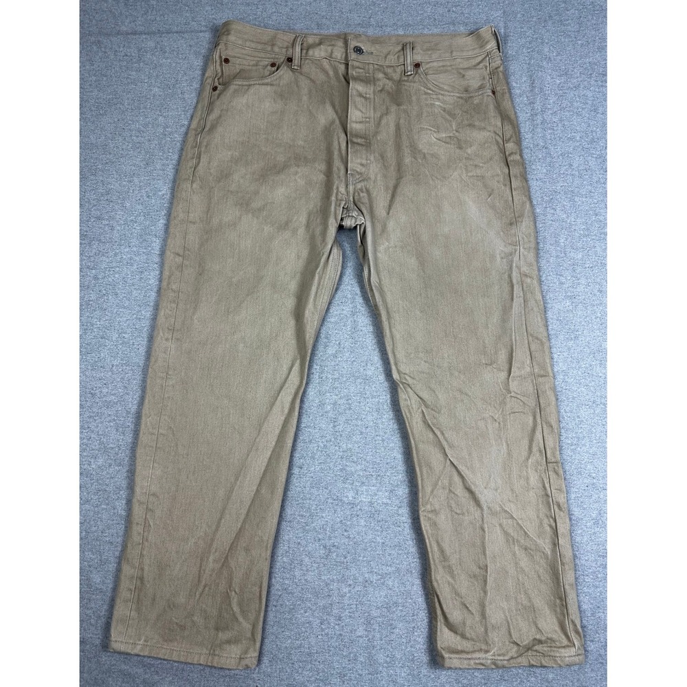 Levis 501 Jeans Mens 38x30 Tan Gold‎ Buttonfly 100% Cotton